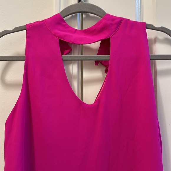 Fuchsia Sack Dress with Keyhole front and back - Picture 2 of 4